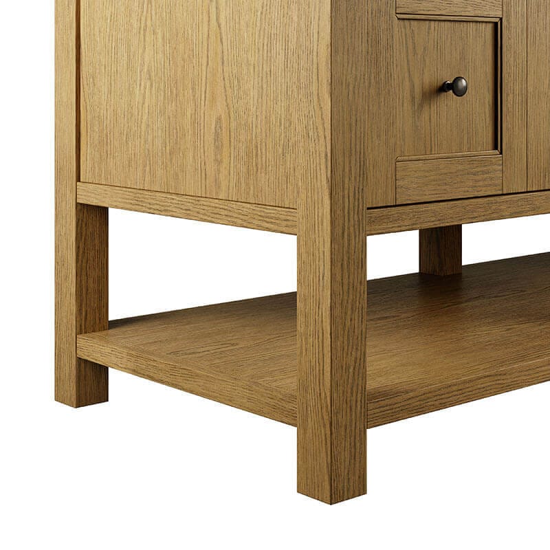 James Martin Breckenridge 84 Inch Double Vanity Light Natural Oak Base