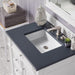 James Martin Bristol 30 Inch Single Vanity Bright White With Charcoal Soapstone Silestone Top