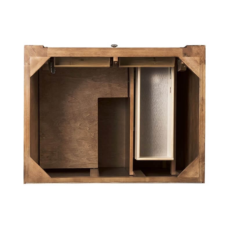 James Martin Bristol 30 Inch Single Vanity Saddle Brown Top View
