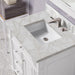 James Martin Bristol 30" Single Vanity Bright White With Victorian Silver Silestone Top