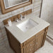 James Martin Bristol 30" Single Vanity in Saddle Brown With Siberian Silestone Top