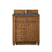 James Martin Bristol 30" Single Vanity Saddle Brown With Parisien Bleu Silestone Top