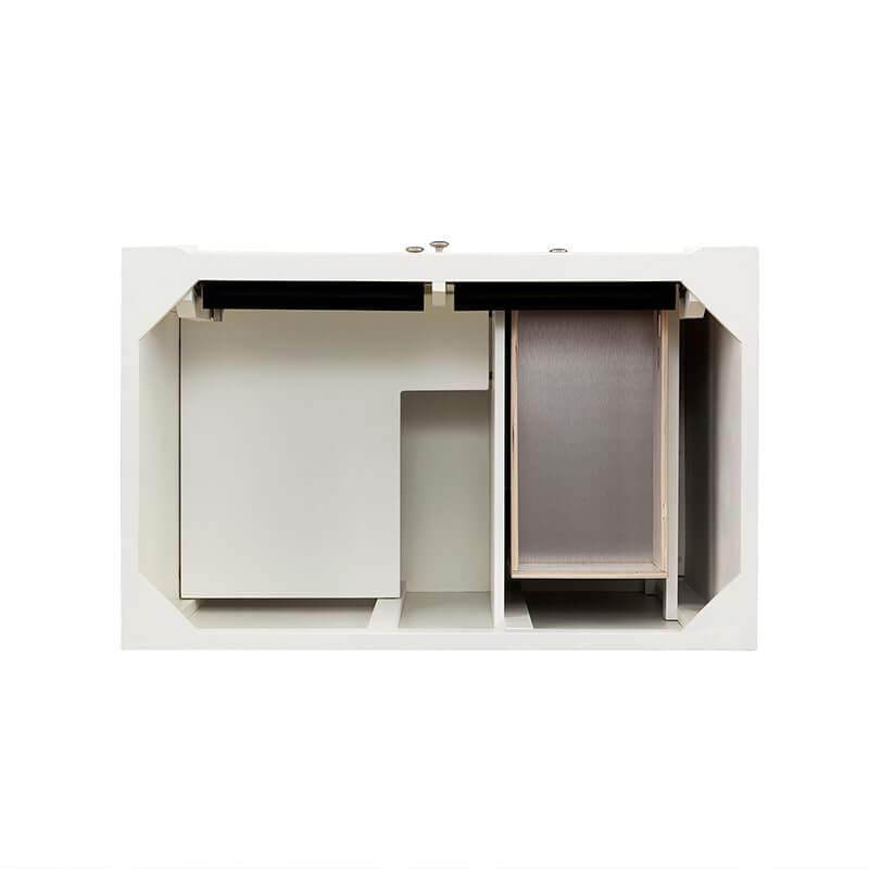 james martin bristol 36 inch single vanity in bright white top view
