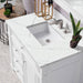 James Martin Bristol 36 Inch Single Vanity in Bright White With Ethereal Noctis Silestone Top