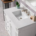 James Martin Bristol 36 Inch Single Vanity in Bright White With White Zeus Silestone Top