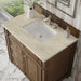 James Martin Bristol 36 Inch Single Vanity in Saddle Brown With Tajnar Eclos Top