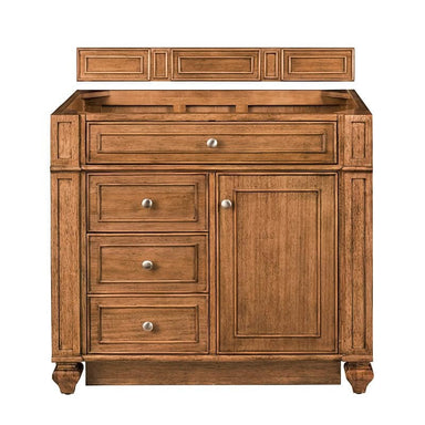 James Martin Bristol 36" Single Vanity in Saddle Brown Cabinet Only
