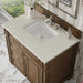 James Martin Bristol 36" Single Vanity in Saddle Brown With Siberian Silestone Top