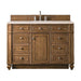 James Martin Bristol 48 Inch Single Saddle Brown With Eternal Marfil Silestone Top