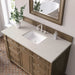 James Martin Bristol 48" Single Vanity in Saddle Brown With Siberian Silestone Top