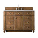 James Martin Bristol 48" Single Vanity Saddle Brown With Eternal Jasmine Pearl Silestone Top