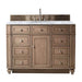 James Martin Bristol 48" Single Vanity Whitewashed Walnut With Carrara Marble Top