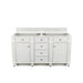 James Martin Bristol 60" Double Vanity Bright White Cabinet Only