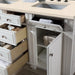 James Martin Bristol 60" Double Vanity Bright White With Eternal Marfil Silestone Top