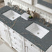 James Martin Bristol 60" Double Vanity Bright White With Parisien Bleu Silestone Top