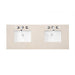 James Martin Bristol 60 Inch Double Vanity Bright White Countertop