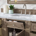 James Martin Bristol 60 Inch Double Vanity Whitewashed Walnut With Carrara Marble Top