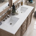 James Martin Bristol 60 Inch Double Vanity Whitewashed Walnut With White Zeus Silestone Top