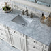 James Martin Bristol 60 Inch Single Vanity Bright White With Carrara Marble Top