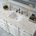 James Martin Bristol 60 Inch Single Vanity Bright White With Victorian Silver Silestone Top