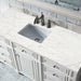 James Martin Bristol 60" Single Vanity Bright White With Eternal Jasmine Pearl Silestone Top