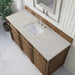 James Martin Bristol 60" Single Vanity in Saddle Brown With Siberian Silestone Top