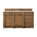 James Martin Bristol 60" Single Vanity Saddle Brown With Eternal Marfil Silestone Top