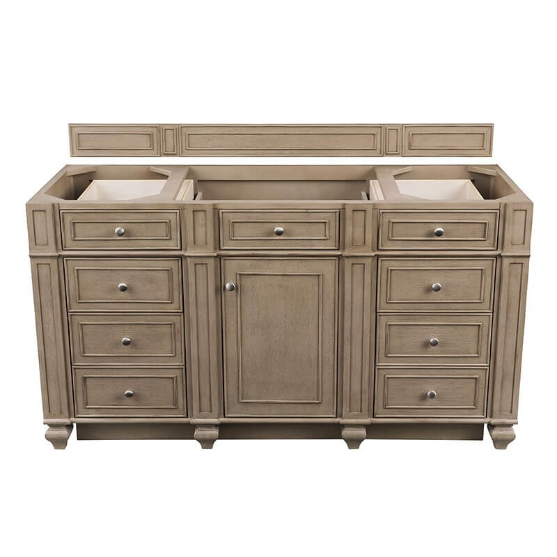 James Martin Bristol 60" Single Vanity Whitewashed Walnut Cabinet Only