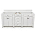 James Martin Bristol 72" Double Vanity Bright White Cabinet Only