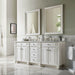 James Martin Bristol 72" Double Vanity Bright White Corner View