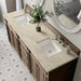 James Martin Bristol 72" Double Vanity in Whitewashed Walnut With Tajnar Eclos Top