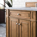 James Martin Bristol 72" Double Vanity Saddle Brown With Carrara Marble Top