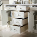 James Martin Bristol 72 Inch Double Vanity Bright White Open Drawers