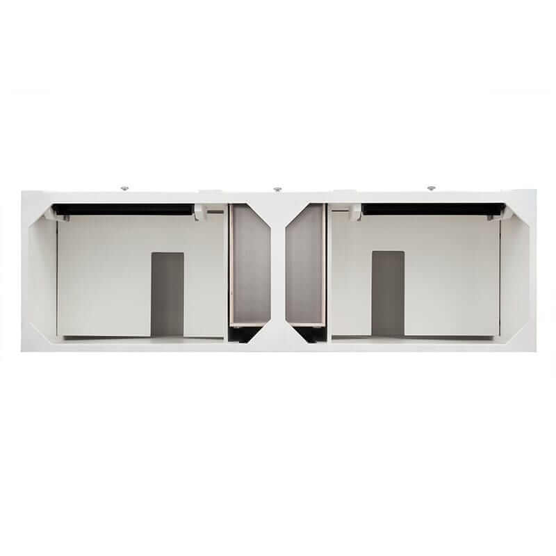 James Martin Bristol 72 Inch Double Vanity Bright White Top View