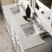 James Martin Bristol 72 Inch Double Vanity Bright White With Eternal Jasmine Pearl Silestone Top