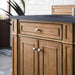 James Martin Bristol 72 Inch Double Vanity Saddle Brown With Charcoal Soapstone Silestone Top