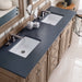James Martin Bristol 72 Inch Double Vanity Whitewashed Walnut With Charcoal Soapstone Silestone Top