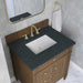 James Martin Brittany 30 Inch Single Vanity in Pecan With Charcoal Soapstone Silestone Top