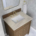 James Martin Brittany 30 Inch Single Vanity in Pecan With Tajnar Eclos Top