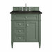 James Martin Brittany 30 Inch Single Vanity in Smokey Celadon With Phantome Eclos Top