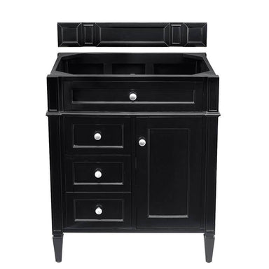 James Martin Brittany 30" Single Vanity Black Onyx Cabinet Only