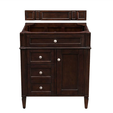 James Martin Brittany 30" Single Vanity Burnished Mahogany Cabinet Only