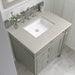 James Martin Brittany 30" Single Vanity in Urban Gray With Siberian Silestone Top