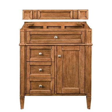 James Martin Brittany 30" Single Vanity Saddle Brown Cabinet Only