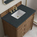 James Martin Brittany 36 Inch Single Vanity in Pecan With Charcoal Soapstone Silestone Top