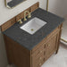 James Martin Brittany 36 Inch Single Vanity in Pecan With Parisien Bleu Silestone Top