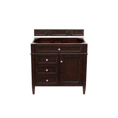 James Martin Brittany 36" Single Vanity Burnished Mahogany Cabinet Only