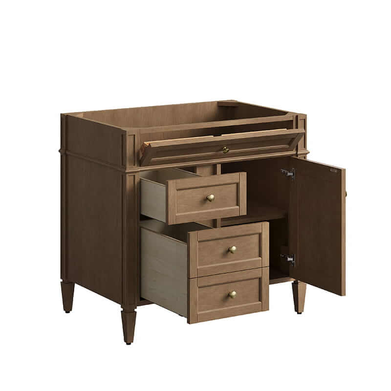 James Martin Brittany 36" Single Vanity in Pecan Cabinet Only