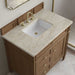 James Martin Brittany 36" Single Vanity in Pecan With Tajnar Eclos Top