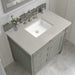 James Martin Brittany 36" Single Vanity in Urban Gray With Siberian Silestone Top